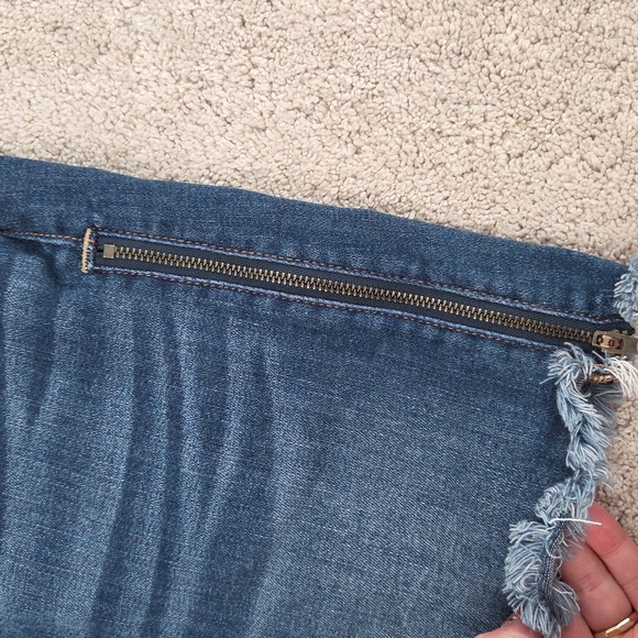 American Eagle Outfitters Blue Denim Stretch High Rise Skirt - Picture 7 of 7